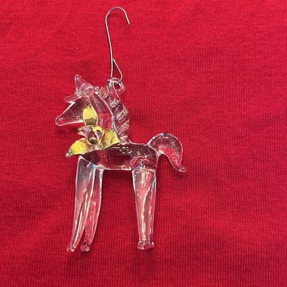 Vintage Glass Christmas Ornaments Reindeer, Horse, Candles Set of 3 - Picture 6 of 7